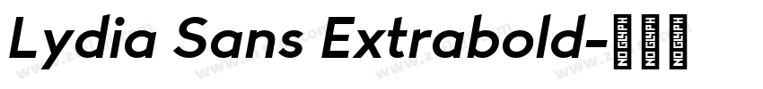 Lydia Sans Extrabold字体转换